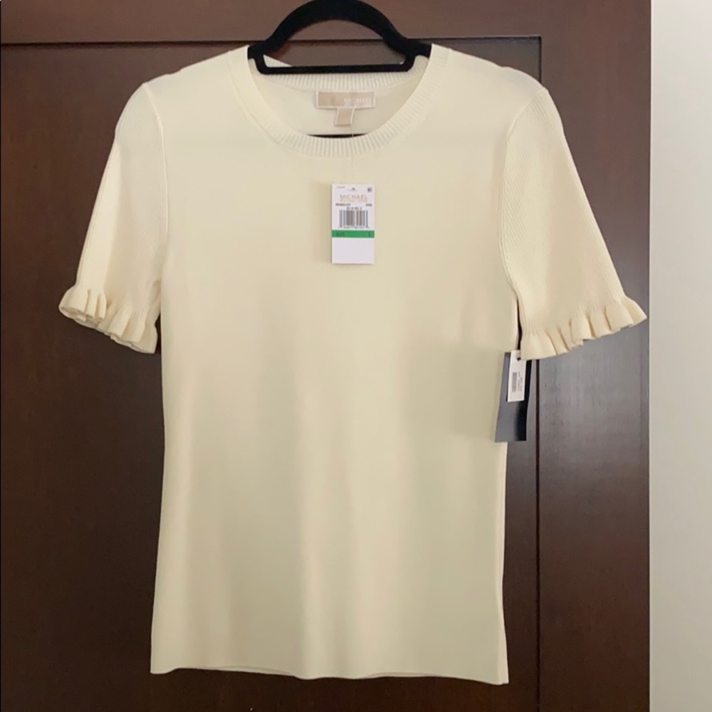 Michael Michael Kors NWT S/S top in Bone